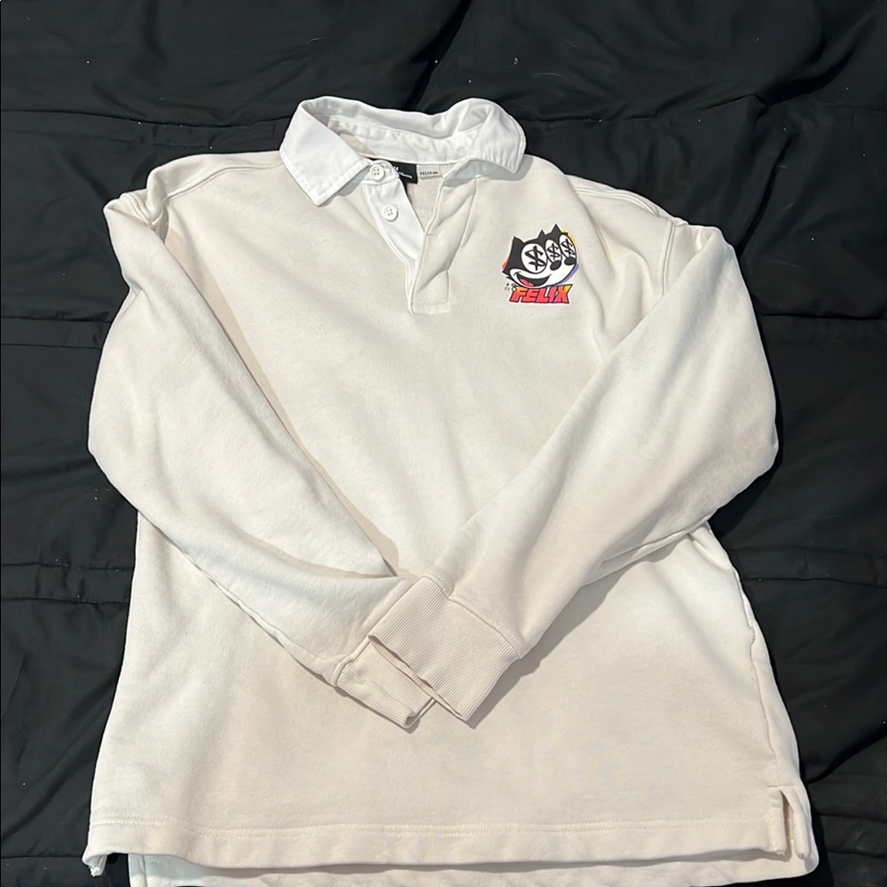 Felix the Cat White Polo Shirt